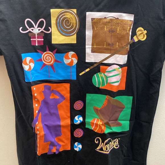 NWT Black Wonka Graphic Short Sleeve Tee Size S - Picture 7 of 7